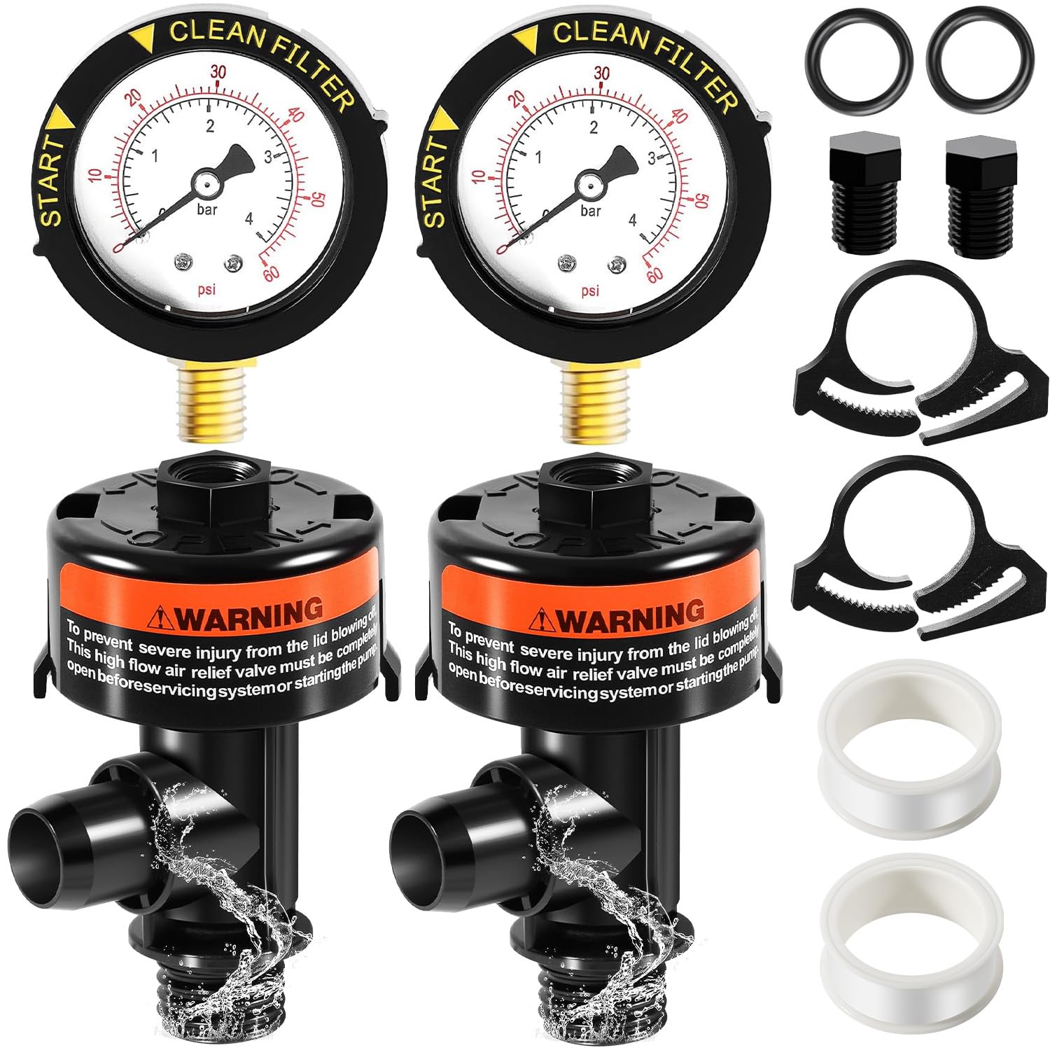 Amazon.com: 2 Pack 98209800 High Flow Manual Air Relief Valve w